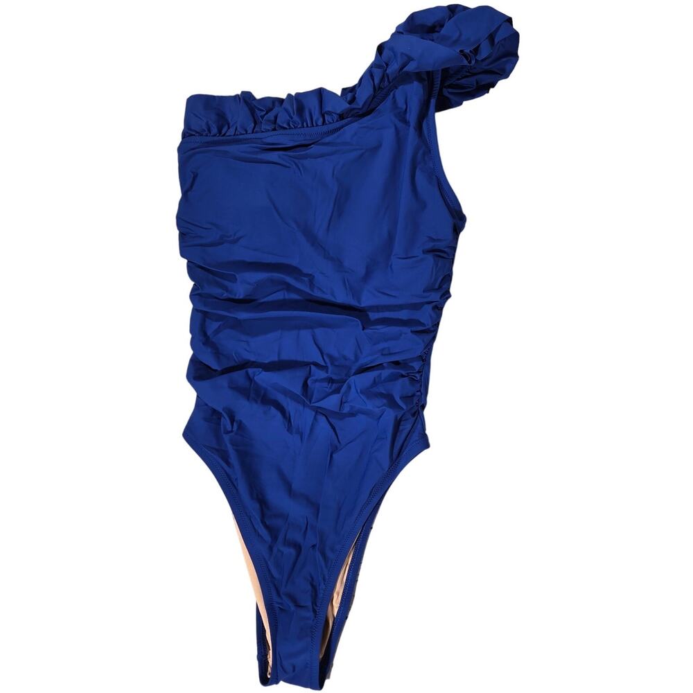 J. Crew Blue One-Shoulder One Piece Swimsuit NWOT